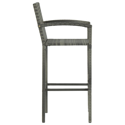 Garden Bar Set Grey, Natural Wood