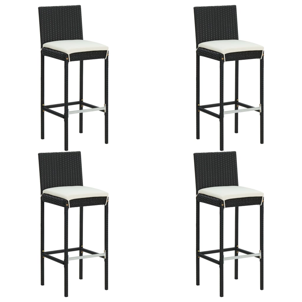 Garden Bar Set Black Solid Acacia wood Medium Durable