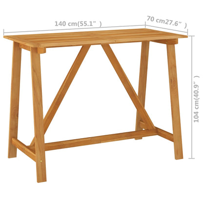 Garden Bar Set Black Solid Acacia wood Medium Durable