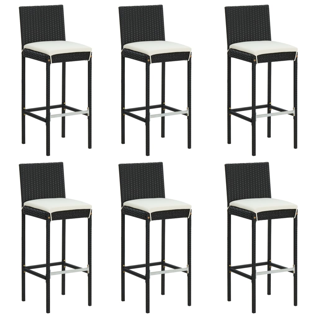 Garden Bar Set Black Solid Acacia wood Large Durable Bar Set