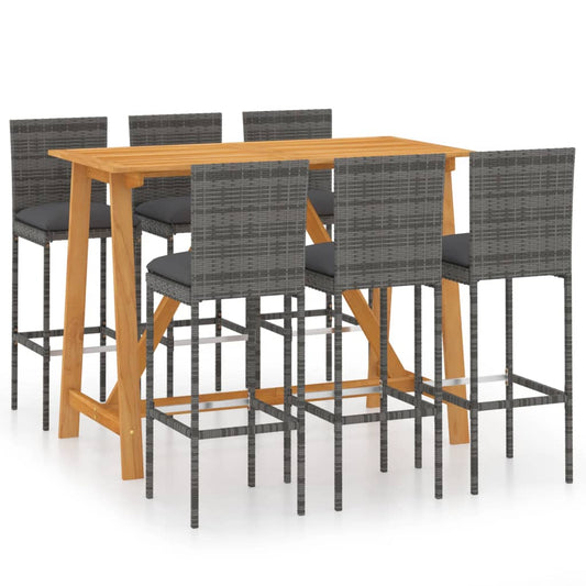 Garden Bar Set Grey, Anthracite
