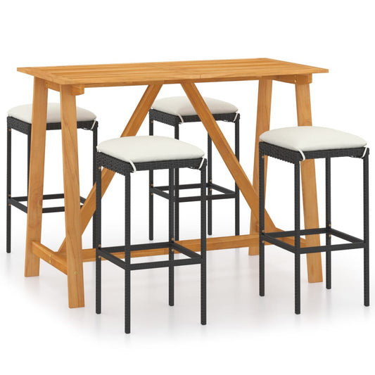 Garden Bar Set Black, Cream