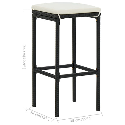 Garden Bar Set Black, Cream