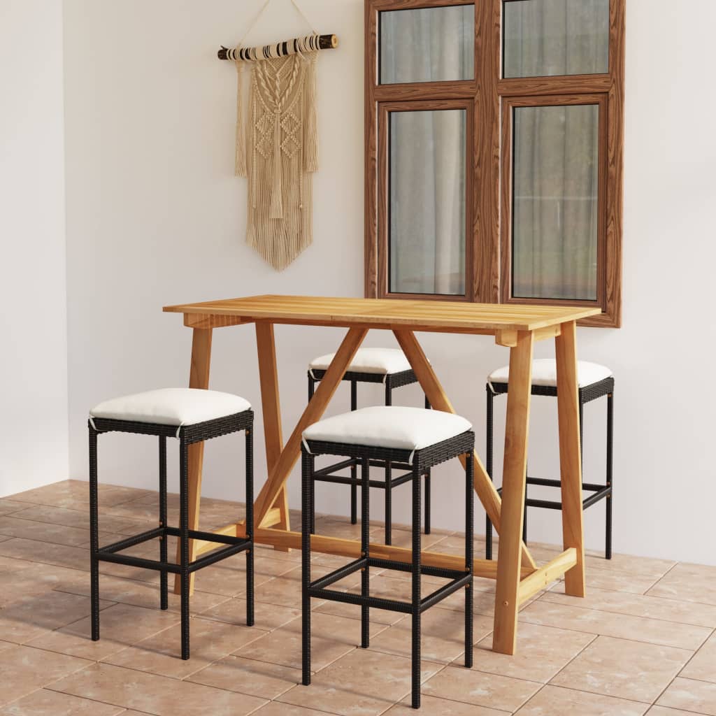 Garden Bar Set Black, Cream