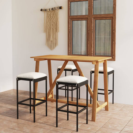 Garden Bar Set Black, Cream