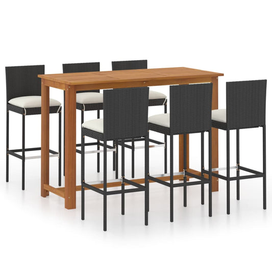 Garden Bar Set Black