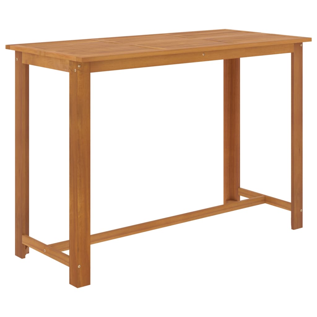 Garden Bar Set Grey Solid acacia wood 7 Piece Set Stackable