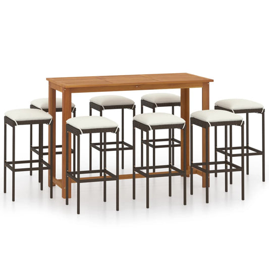 Garden Bar Set Brown, Cream