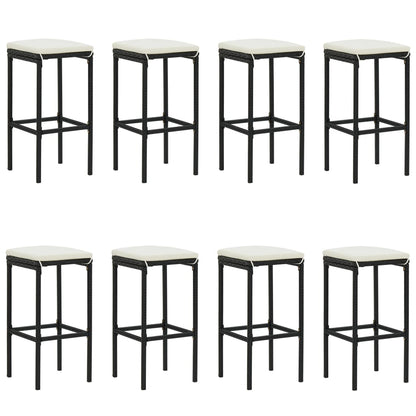 Garden Bar Set Black Solid Acacia Wood Medium Durable