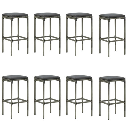 Garden Bar Set Grey Solid Acacia wood 9 Piece Set