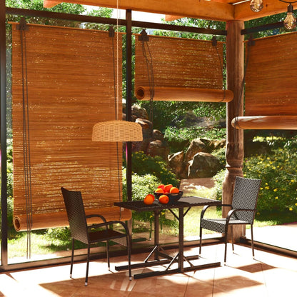 Dining Set Black Polyethylene rattan, Powder-coated steel, Glass