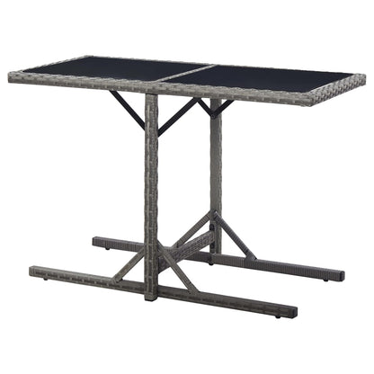 Dining Set Grey, Dark Grey, Natural