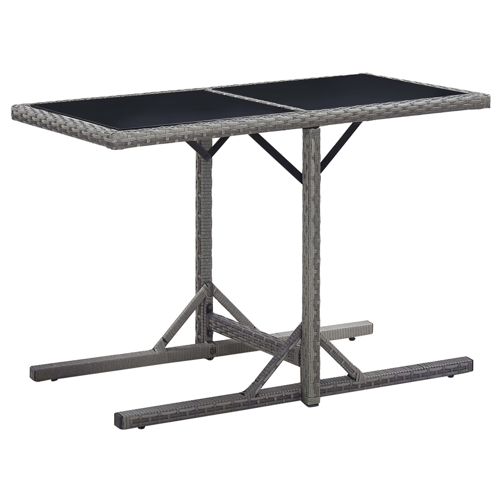 Dining Set Grey, Dark Grey, Natural