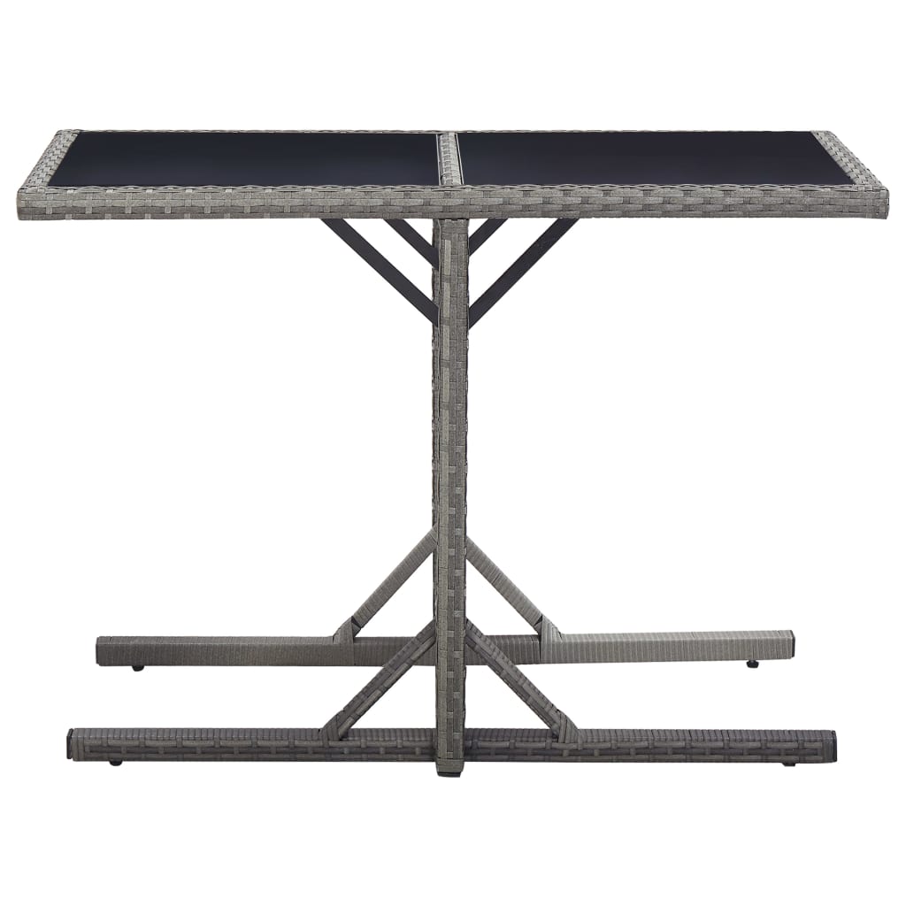 Dining Set Grey, Dark Grey, Natural