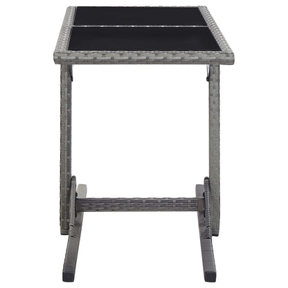 Dining Set Grey, Dark Grey, Natural