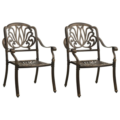 Bistro Set Bronze Cast Aluminum Medium Durable Bistro Set