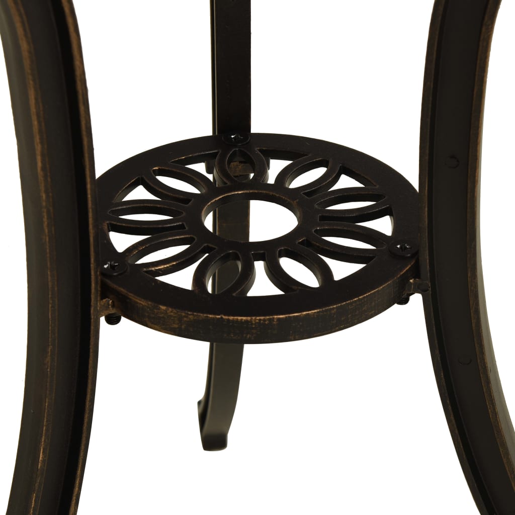 Bistro Set Bronze Cast Aluminum Medium Durable Bistro Set