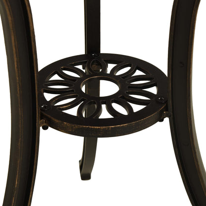 Bistro Set Bronze Cast Aluminum Medium Durable Bistro Set