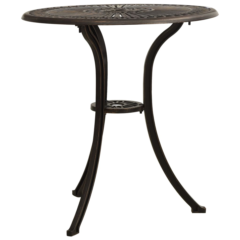 Bistro Set Bronze Cast Aluminum Medium Durable Bistro Set