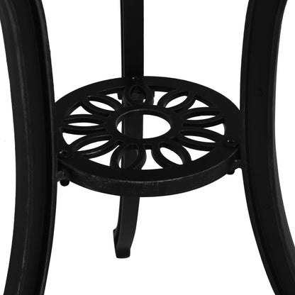 Bistro Set Black Cast aluminum Medium Durable Bistro Set