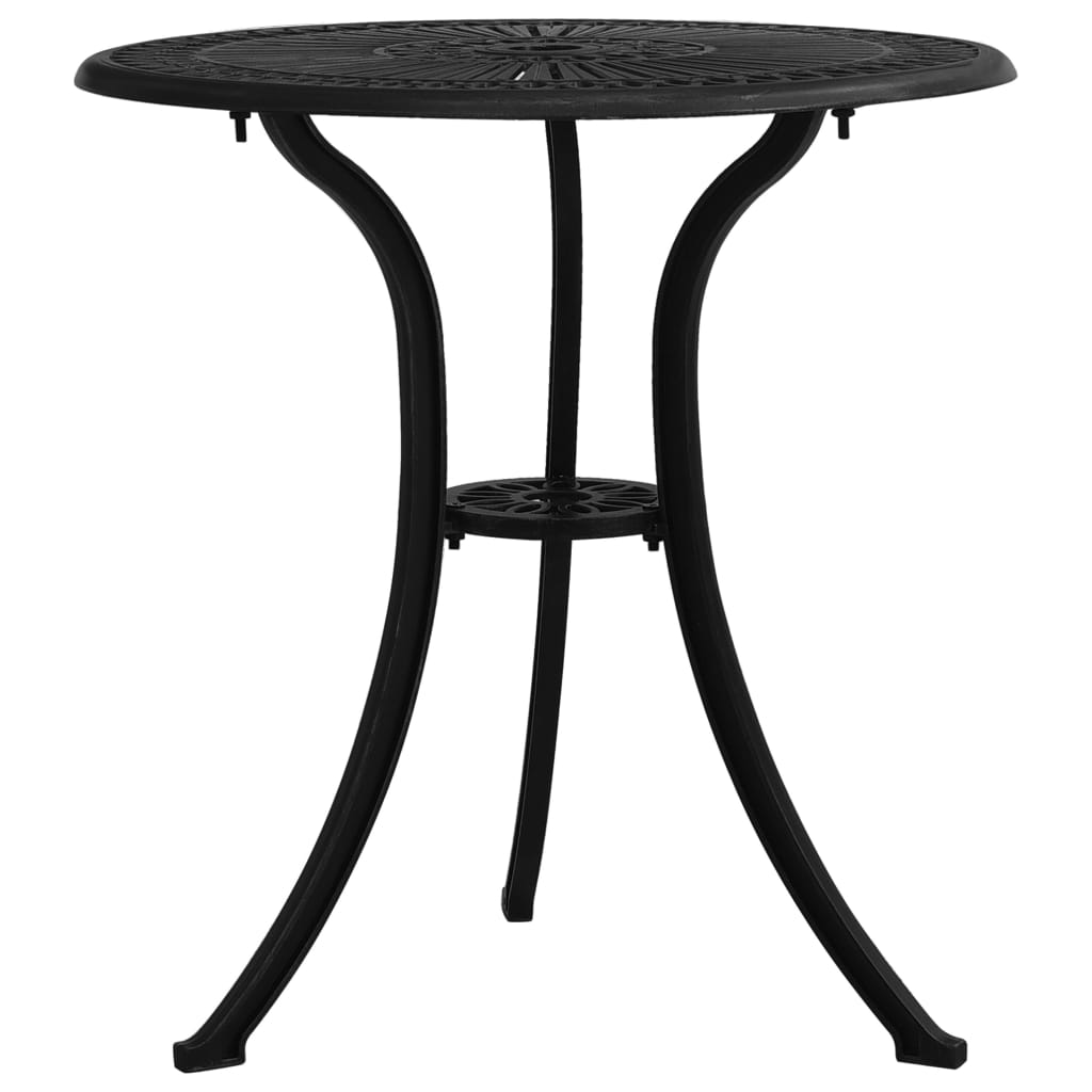 Bistro Set Black Cast aluminum Medium Durable Bistro Set