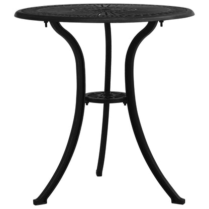 Bistro Set Black Cast aluminum Medium Durable Bistro Set