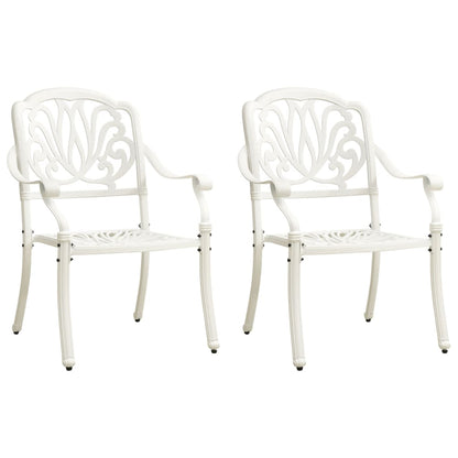 Bistro Set White Cast aluminum Standard Durable Bistro Set