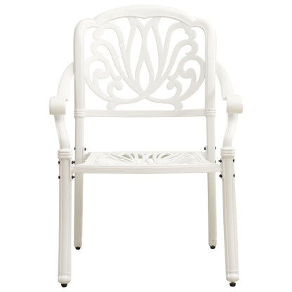 Bistro Set White Cast aluminum Standard Durable Bistro Set