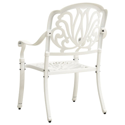 Bistro Set White Cast aluminum Standard Durable Bistro Set