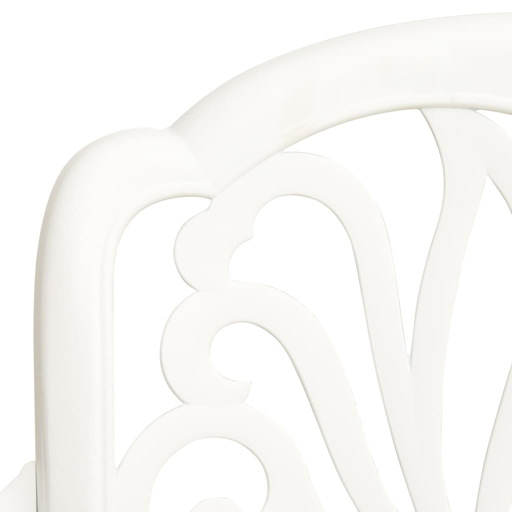 Bistro Set White Cast aluminum Standard Durable Bistro Set