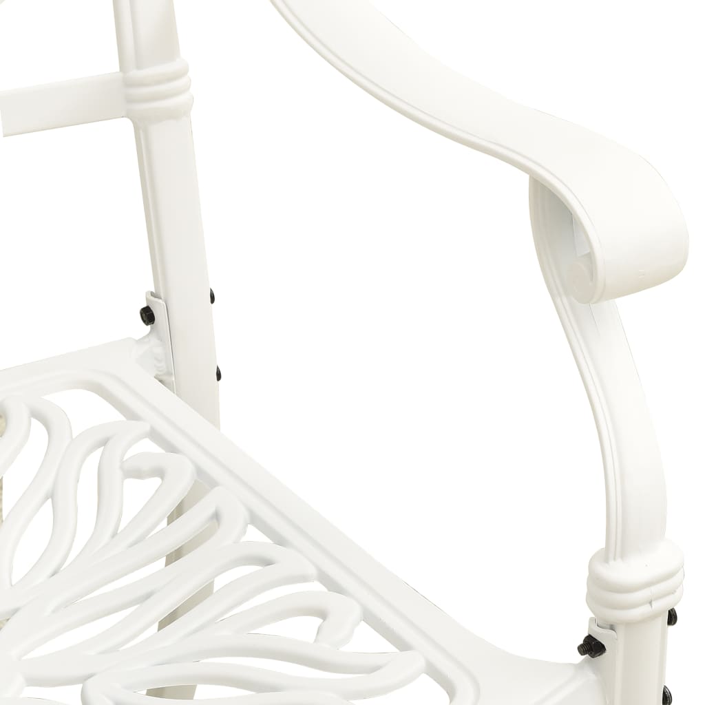 Bistro Set White Cast aluminum Standard Durable Bistro Set