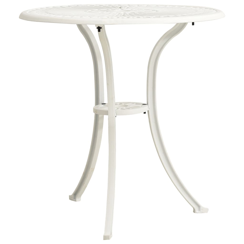 Bistro Set White Cast aluminum Standard Durable Bistro Set