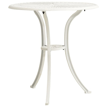 Bistro Set White Cast aluminum Standard Durable Bistro Set