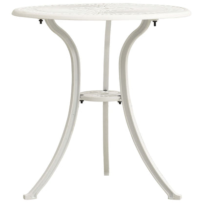Bistro Set White Cast aluminum Standard Durable Bistro Set