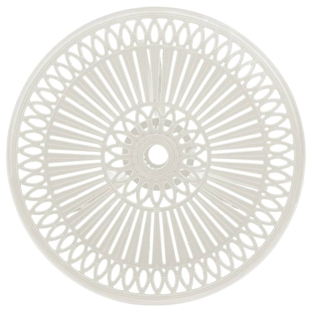 Bistro Set White Cast aluminum Standard Durable Bistro Set