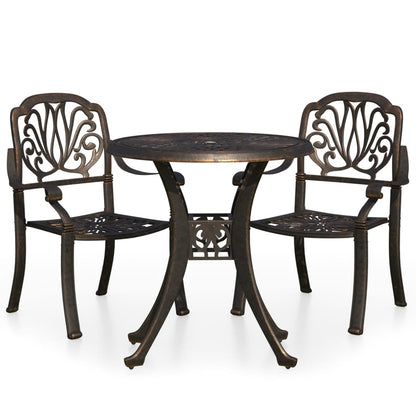 Bistro Set Bronze Cast aluminum Medium Durable Bistro Set