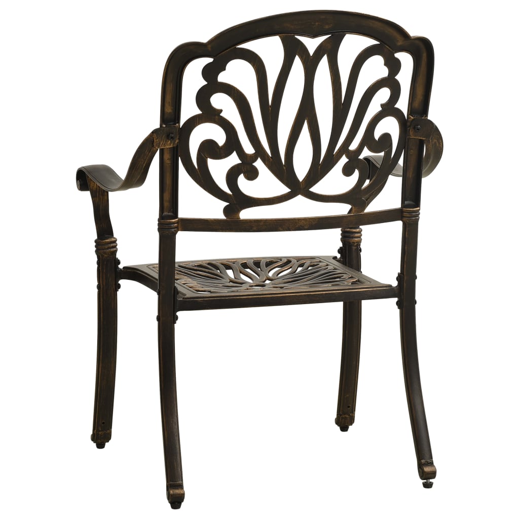 Bistro Set Bronze Cast aluminum Medium Durable Bistro Set