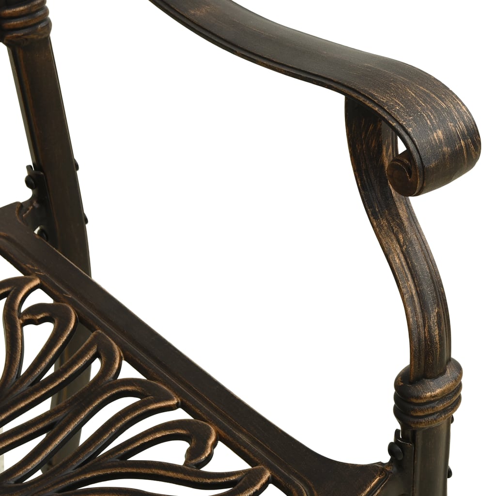 Bistro Set Bronze Cast aluminum Medium Durable Bistro Set