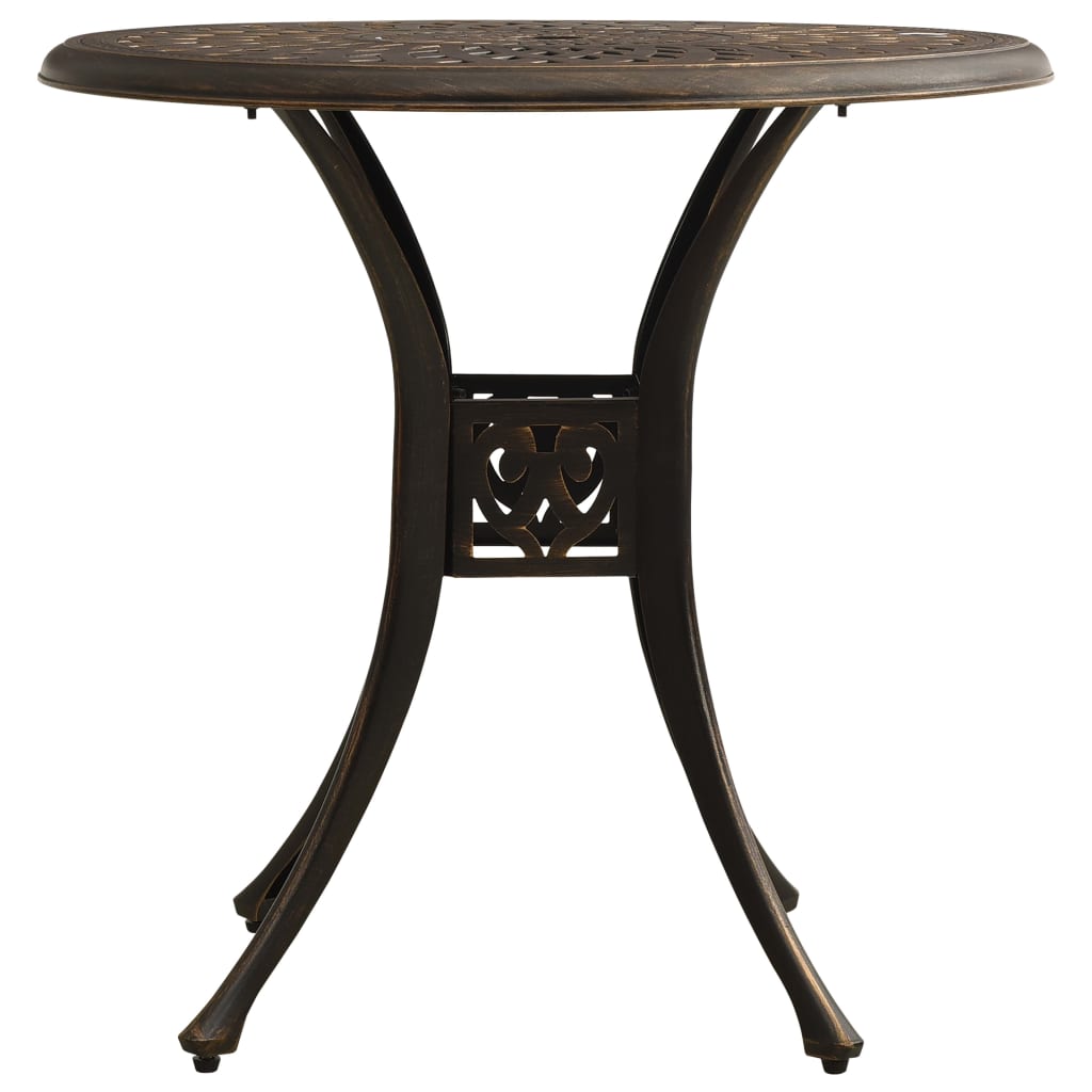 Bistro Set Bronze Cast aluminum Medium Durable Bistro Set