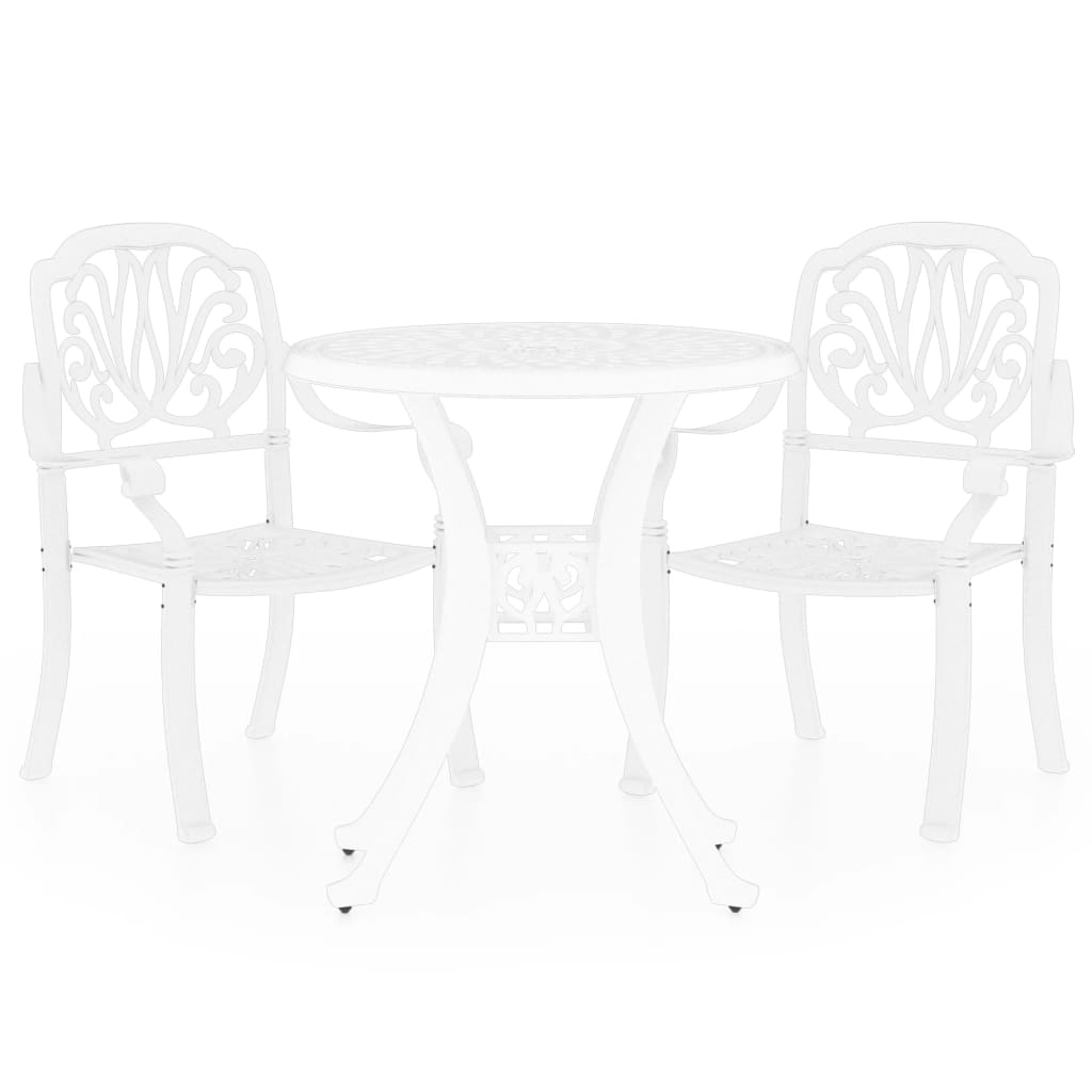 Bistro Set White Cast aluminum Medium Bistro Set Round