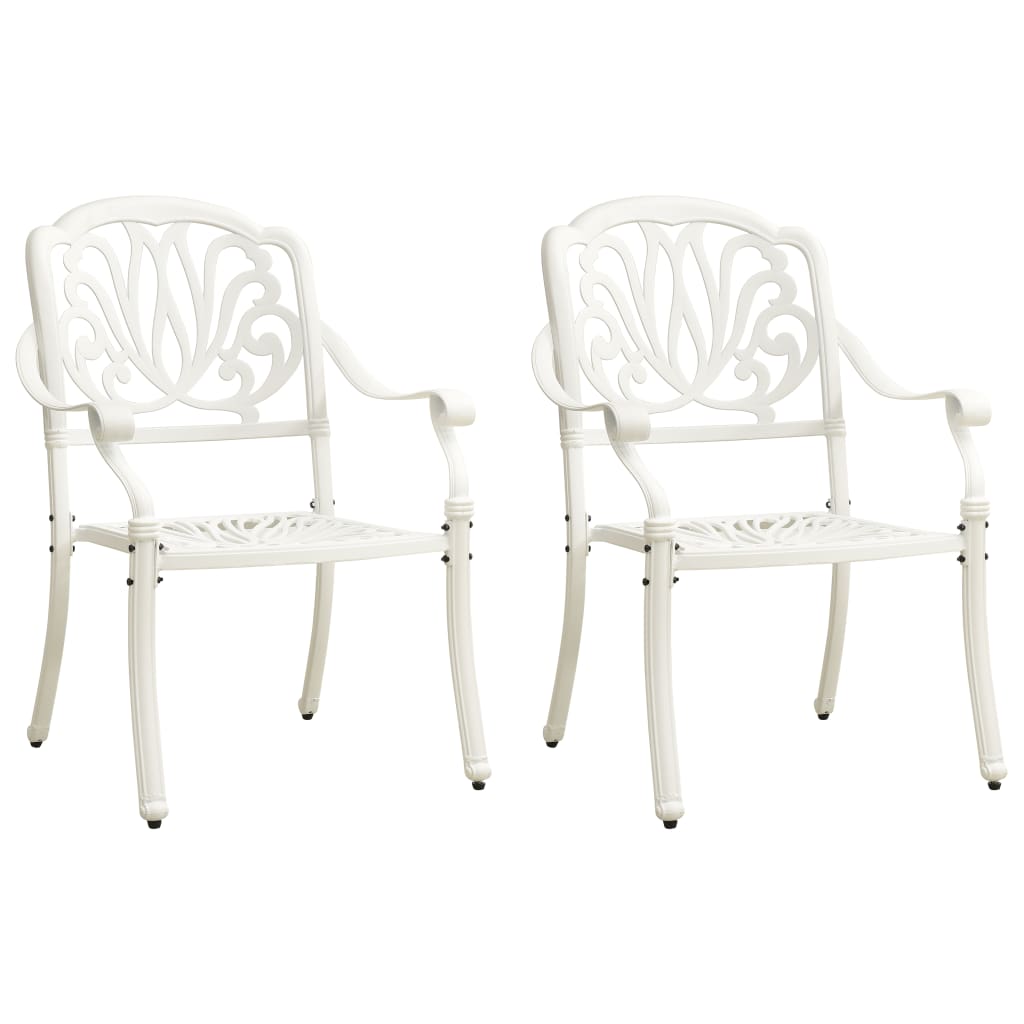 Bistro Set White Cast aluminum Medium Bistro Set Round