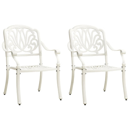 Bistro Set White Cast aluminum Medium Bistro Set Round
