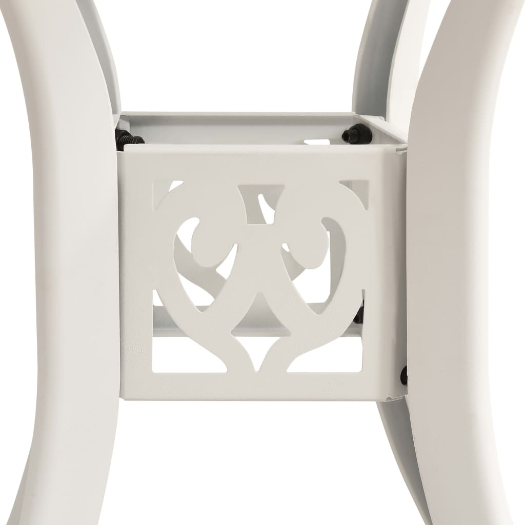 Bistro Set White Cast aluminum Medium Bistro Set Round