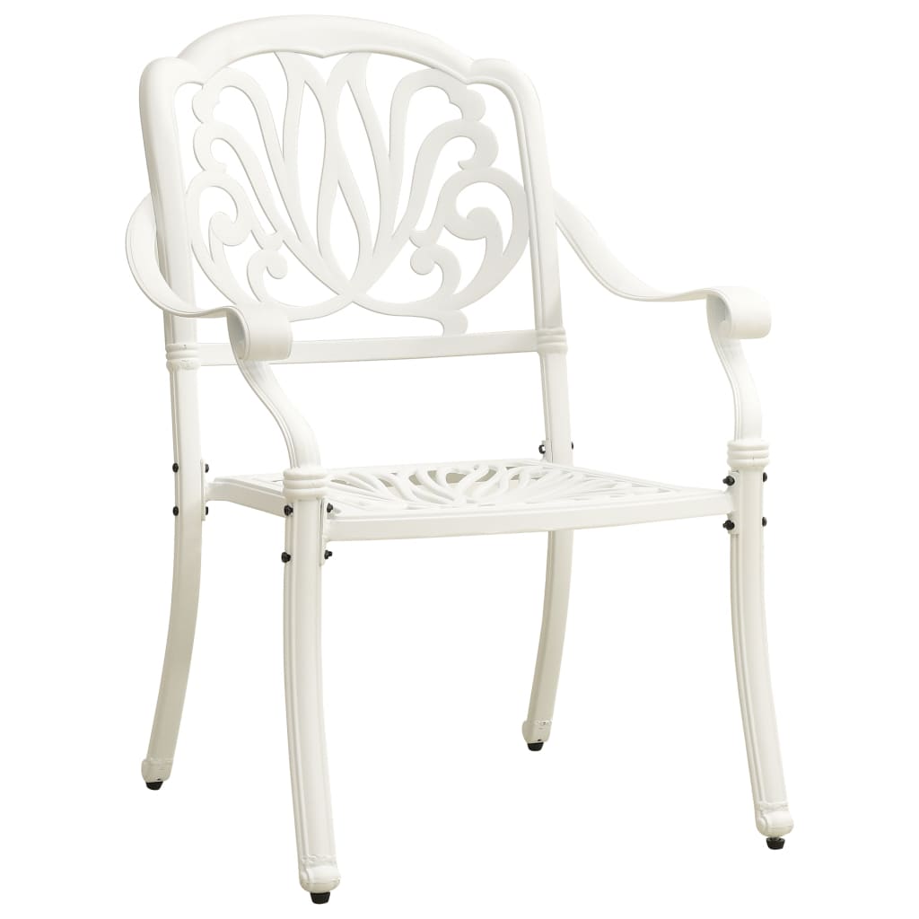 Bistro Set White Cast aluminum Medium Bistro Set Round