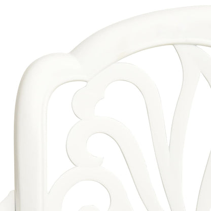 Bistro Set White Cast aluminum Medium Bistro Set Round