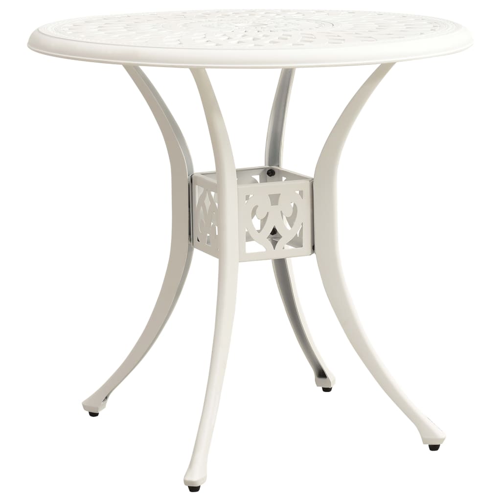 Bistro Set White Cast aluminum Medium Bistro Set Round
