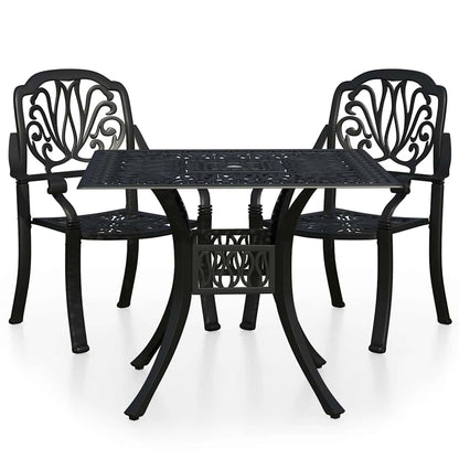 Bistro Set Black Cast aluminum Small Durable Bistro Set Round