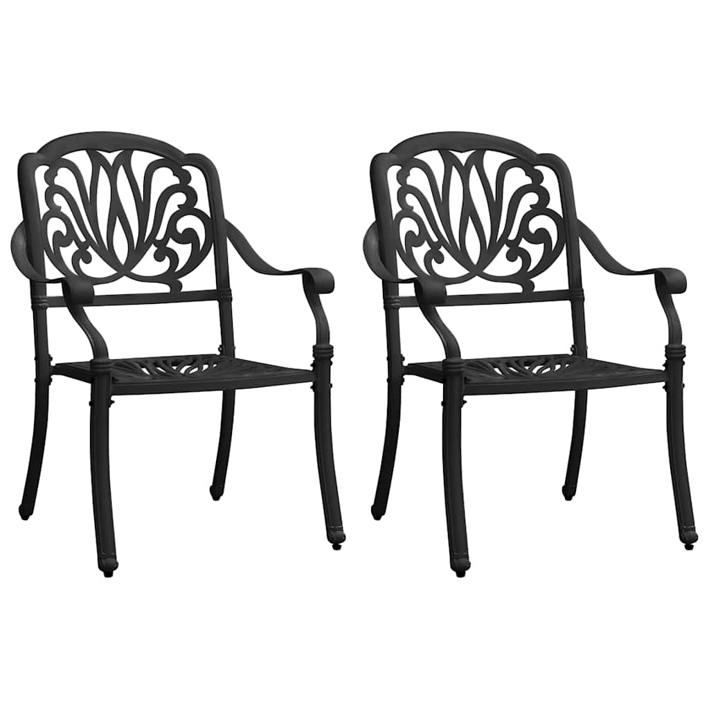 Bistro Set Black Cast aluminum Small Durable Bistro Set Round