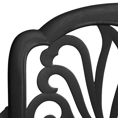Bistro Set Black Cast aluminum Small Durable Bistro Set Round