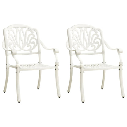 Bistro Set White Cast aluminum Standard Durable Bistro Set